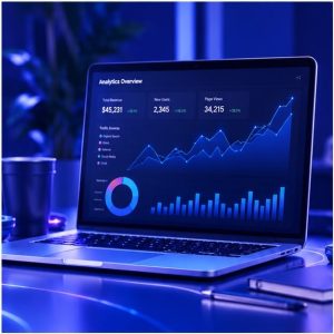 Digital Marketing Agency analytics dashboard for tracking website performance and business growth.